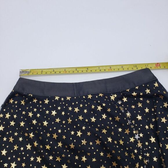 Alyce Paris Skirt Women XS Black Gold Star Tulle Maxi Witchy Goth Whimsygoth - Picture 7 of 11